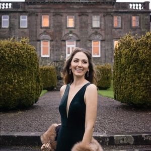 jenny yoo green velvet dress